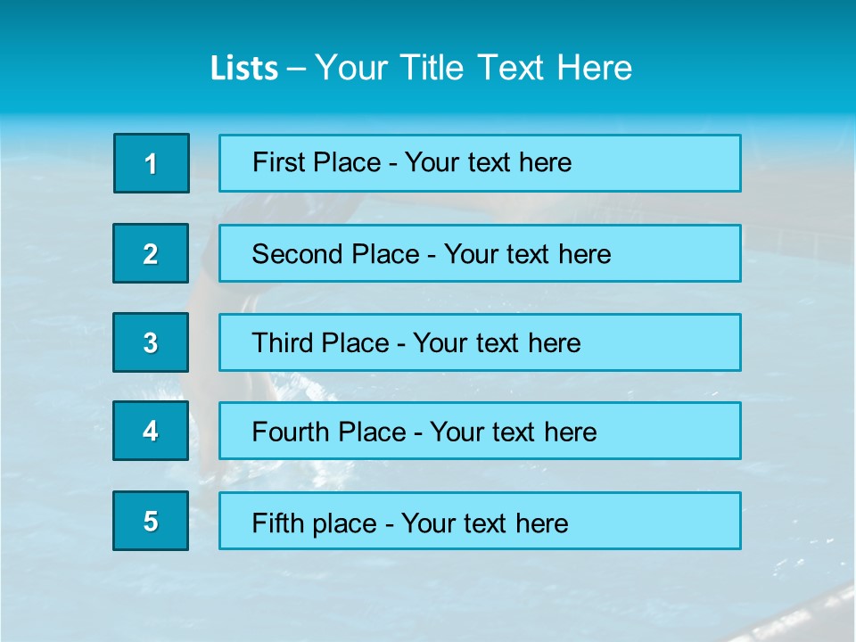 Young Boy Diving Head First Into A Swimming Pool With Head In The Water And Feet Still In The Air PowerPoint Template