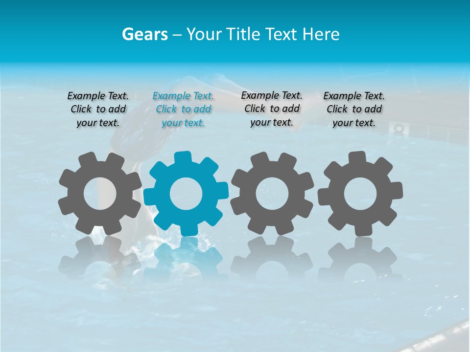 Young Boy Diving Head First Into A Swimming Pool With Head In The Water And Feet Still In The Air PowerPoint Template