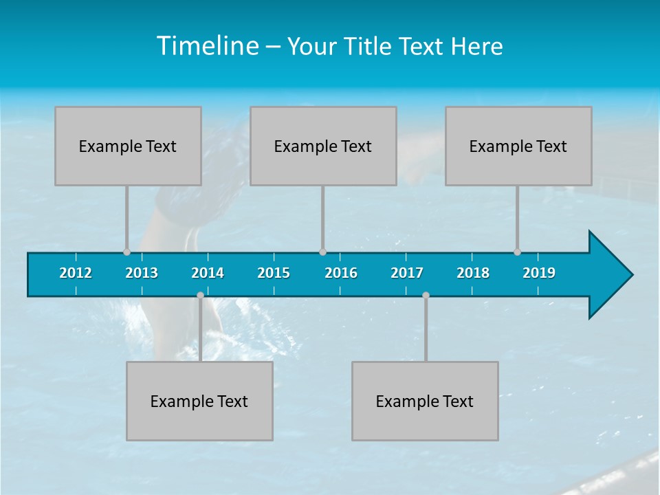 Young Boy Diving Head First Into A Swimming Pool With Head In The Water And Feet Still In The Air PowerPoint Template