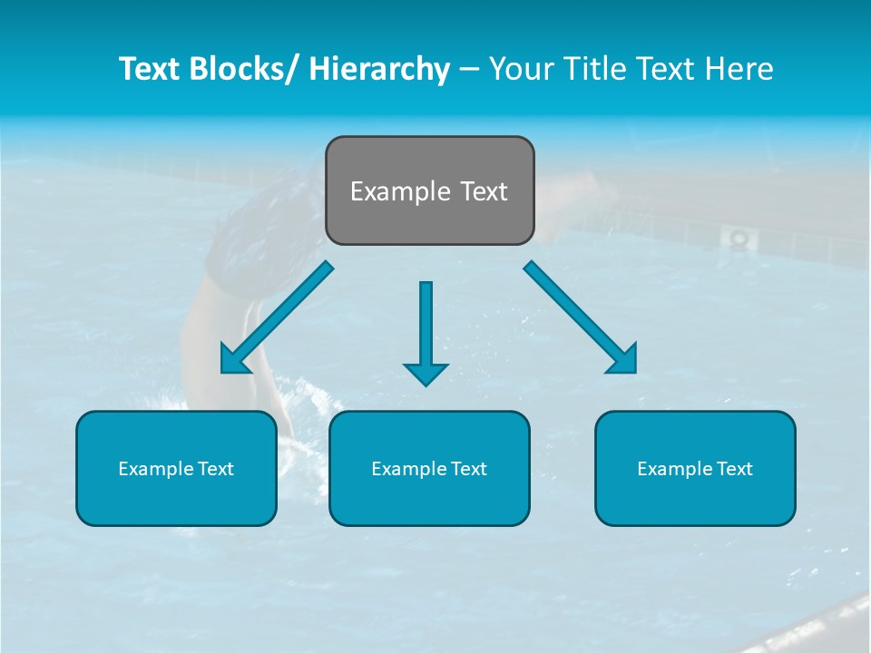 Young Boy Diving Head First Into A Swimming Pool With Head In The Water And Feet Still In The Air PowerPoint Template