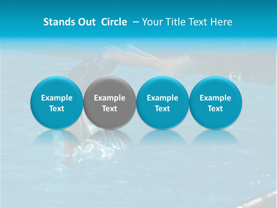 Young Boy Diving Head First Into A Swimming Pool With Head In The Water And Feet Still In The Air PowerPoint Template