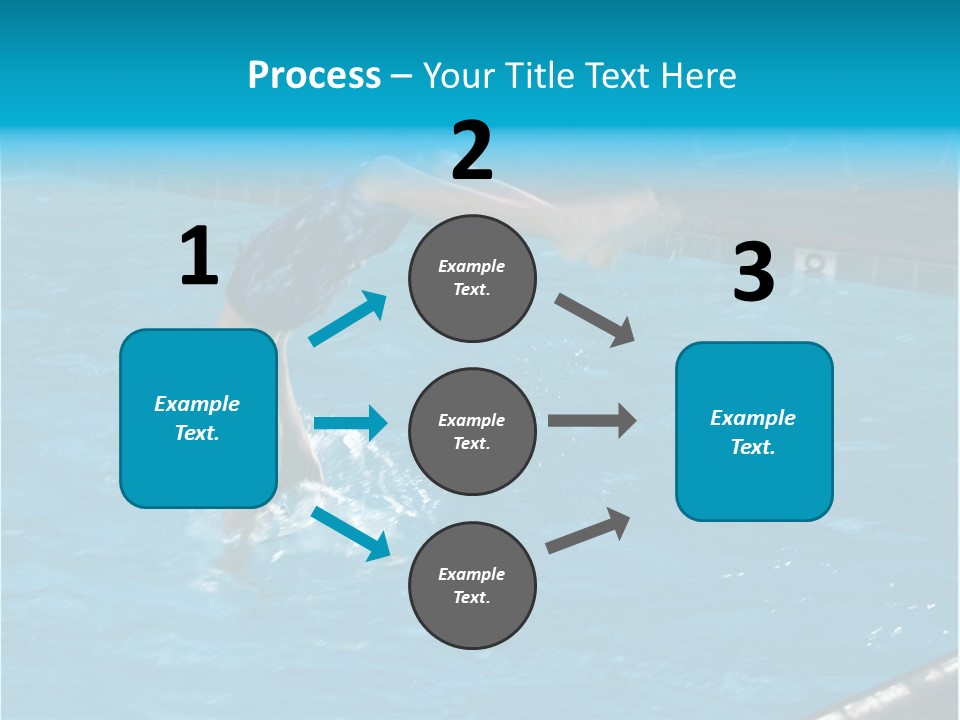 Young Boy Diving Head First Into A Swimming Pool With Head In The Water And Feet Still In The Air PowerPoint Template