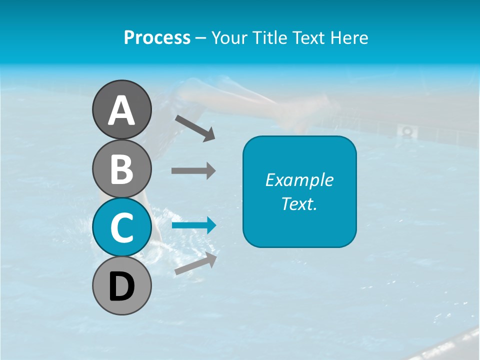 Young Boy Diving Head First Into A Swimming Pool With Head In The Water And Feet Still In The Air PowerPoint Template