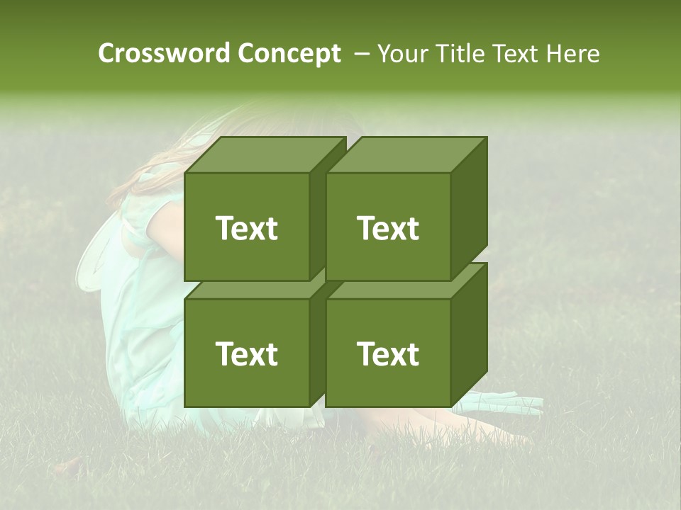 A Pouty Child In A Field. PowerPoint Template