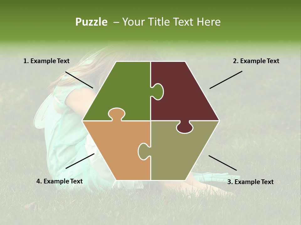 A Pouty Child In A Field. PowerPoint Template