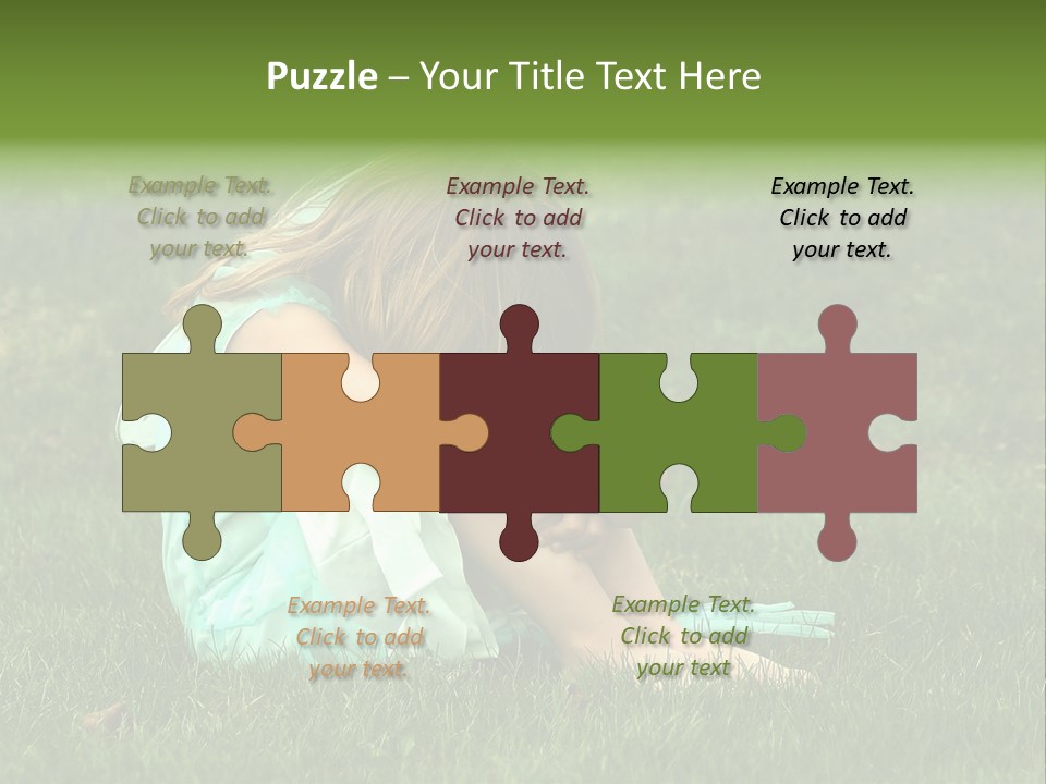 A Pouty Child In A Field. PowerPoint Template