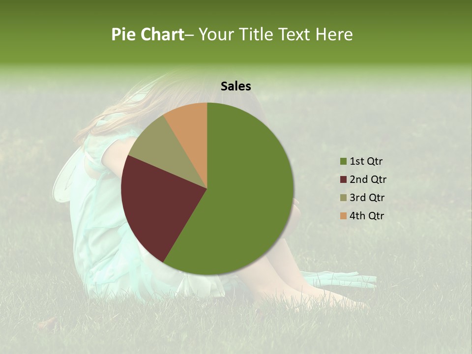A Pouty Child In A Field. PowerPoint Template