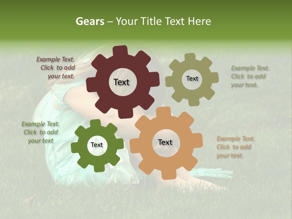 A Pouty Child In A Field. PowerPoint Template