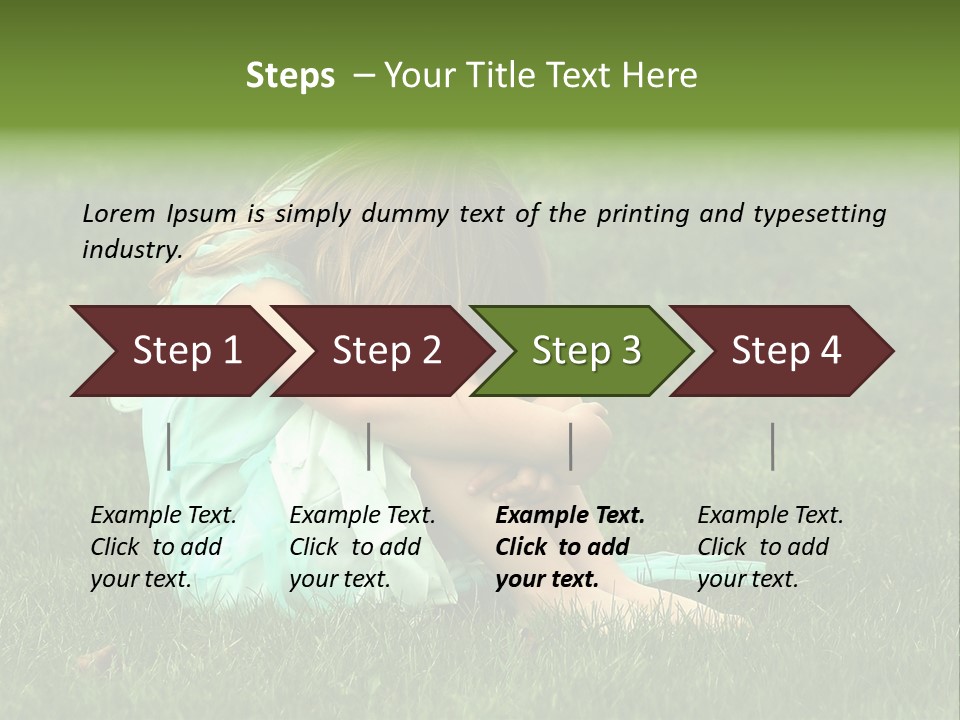 A Pouty Child In A Field. PowerPoint Template