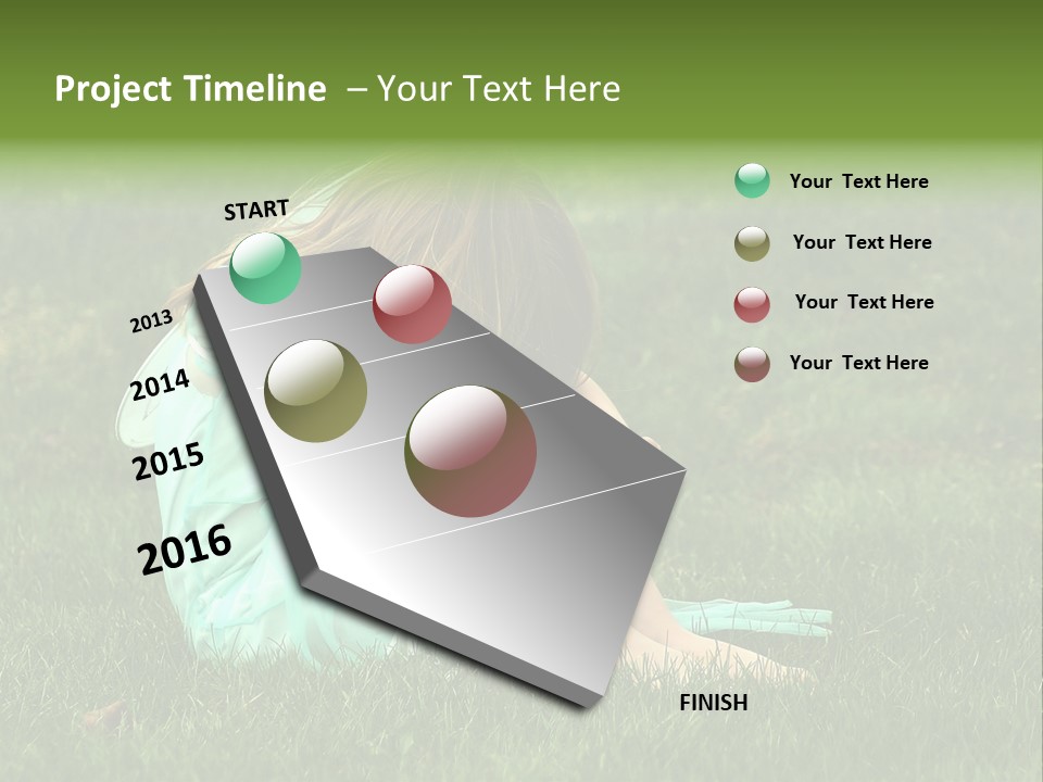 A Pouty Child In A Field. PowerPoint Template