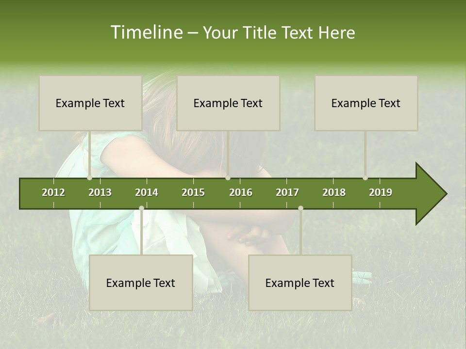 A Pouty Child In A Field. PowerPoint Template