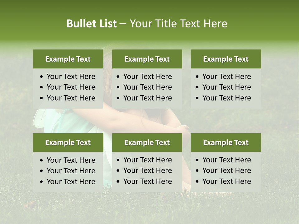 A Pouty Child In A Field. PowerPoint Template