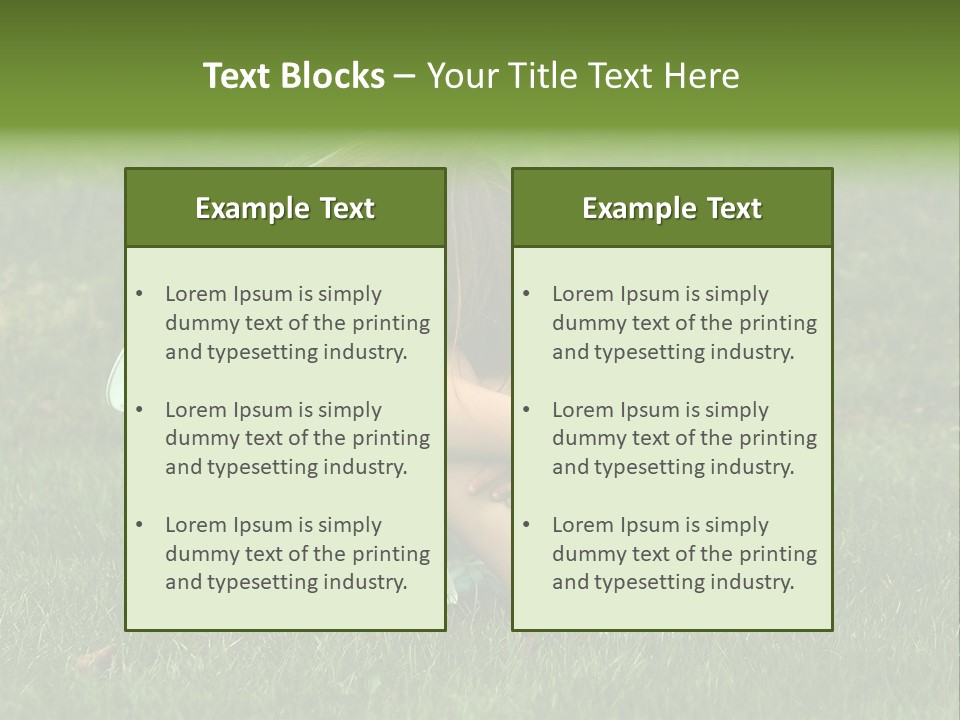 A Pouty Child In A Field. PowerPoint Template