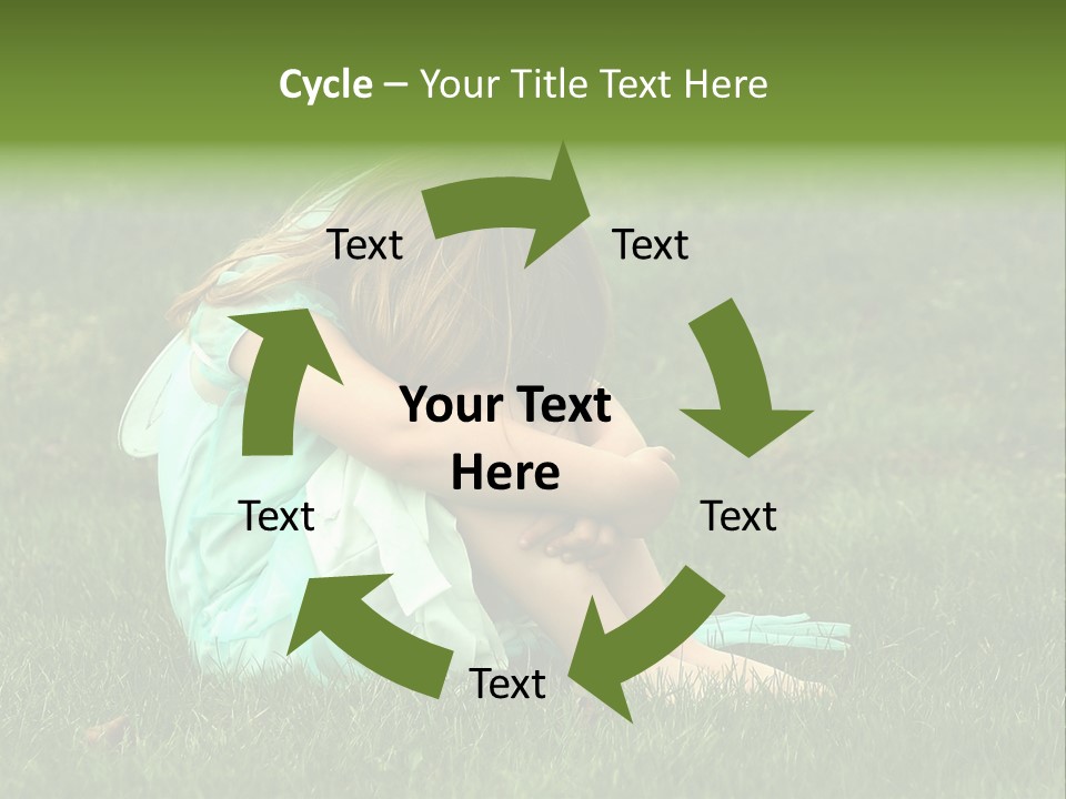 A Pouty Child In A Field. PowerPoint Template