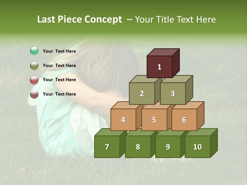 A Pouty Child In A Field. PowerPoint Template
