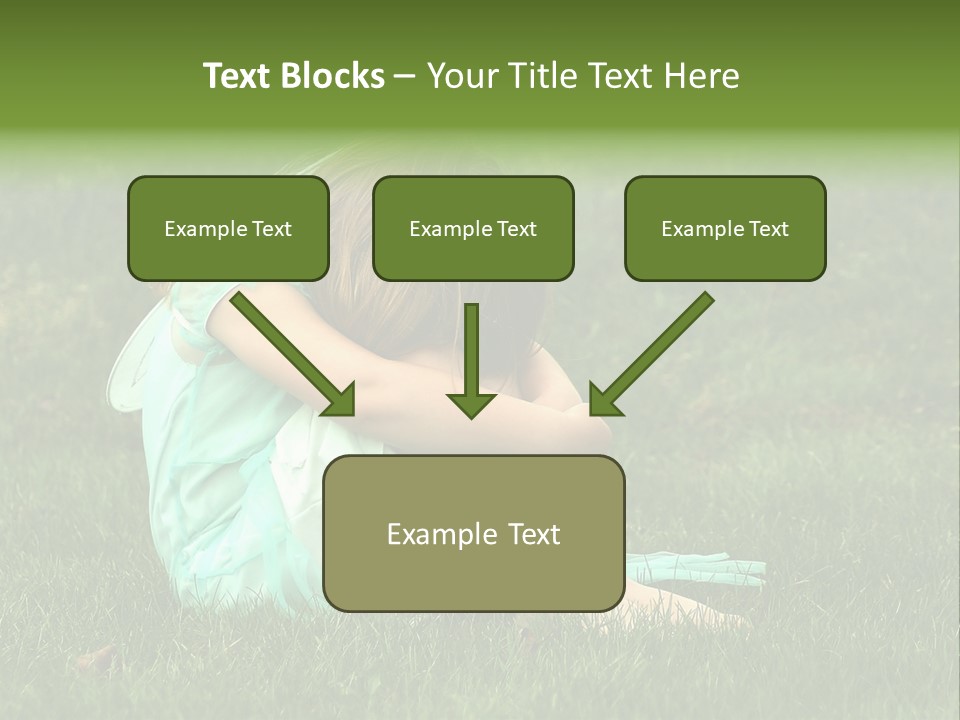 A Pouty Child In A Field. PowerPoint Template