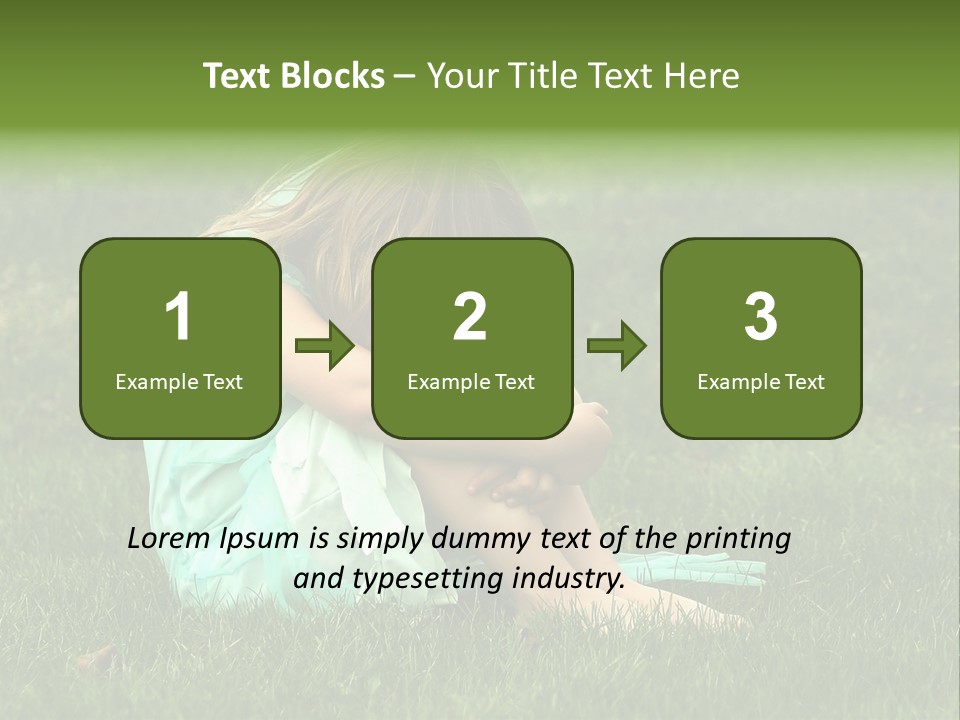 A Pouty Child In A Field. PowerPoint Template