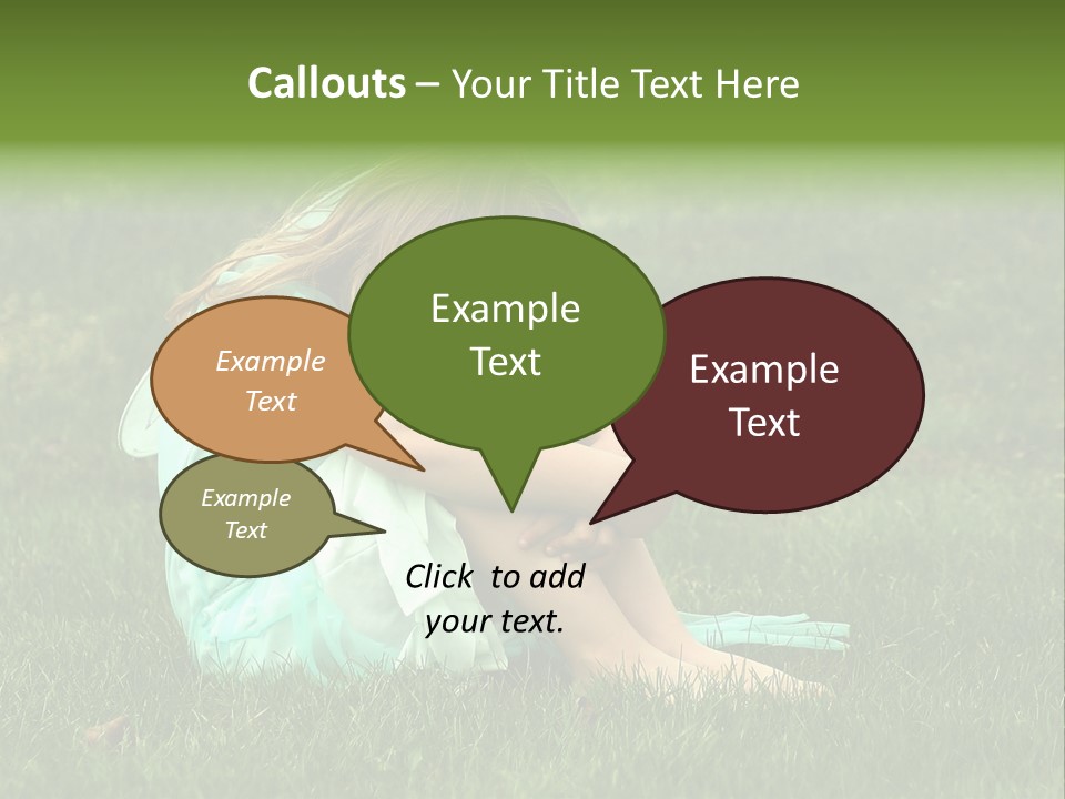 A Pouty Child In A Field. PowerPoint Template