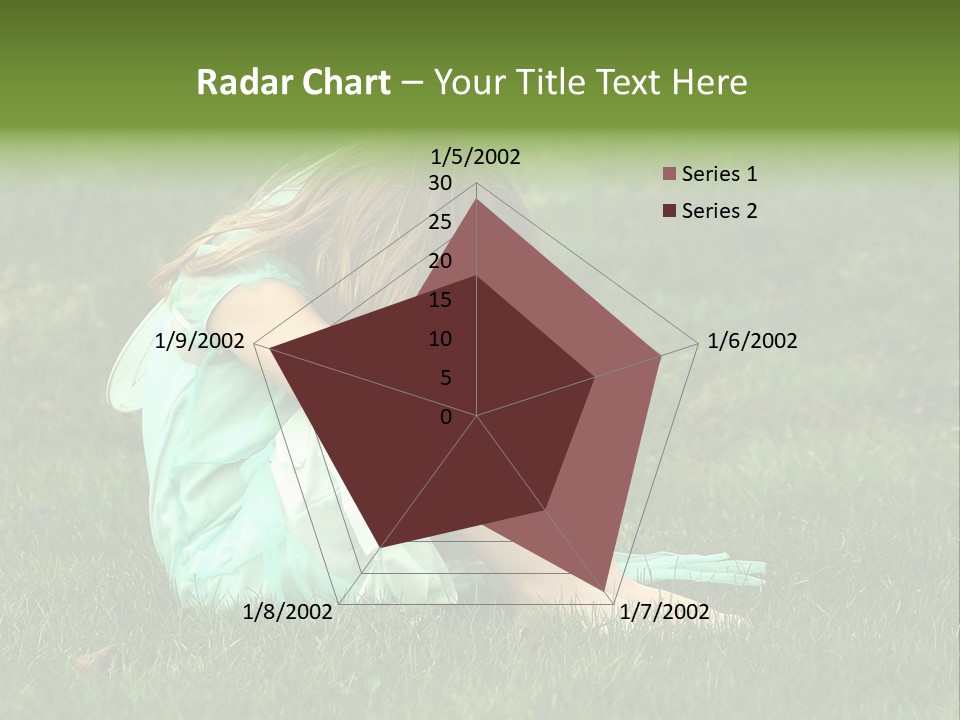 A Pouty Child In A Field. PowerPoint Template