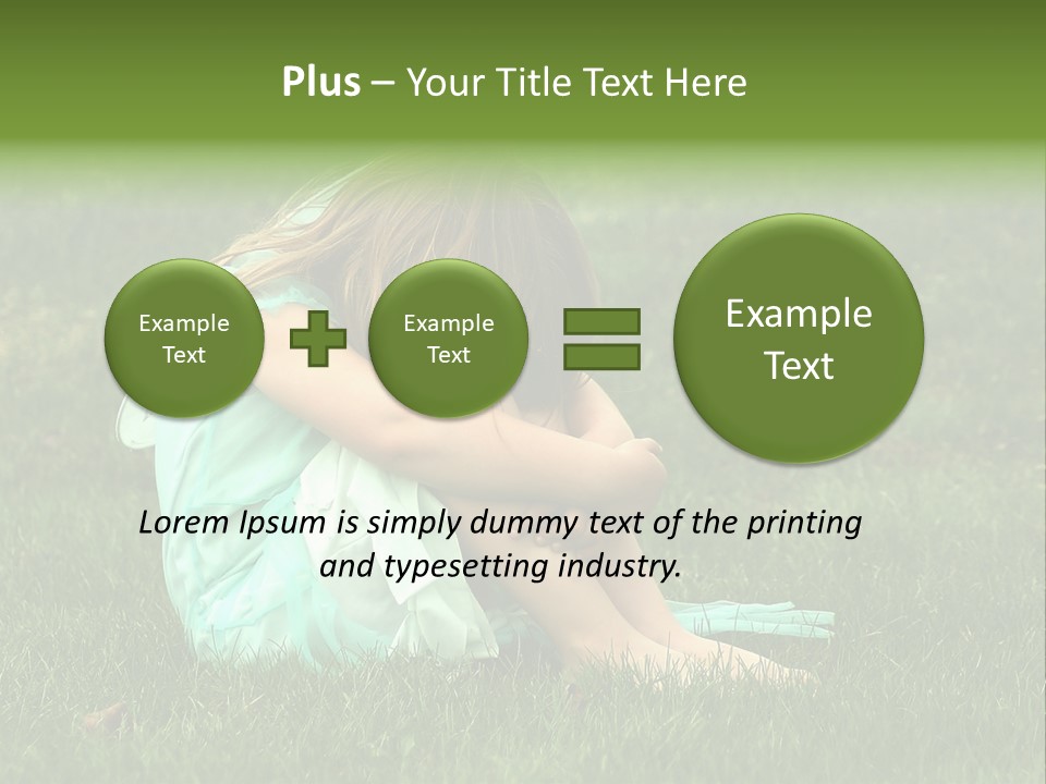 A Pouty Child In A Field. PowerPoint Template