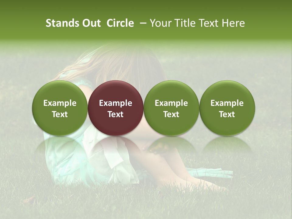 A Pouty Child In A Field. PowerPoint Template