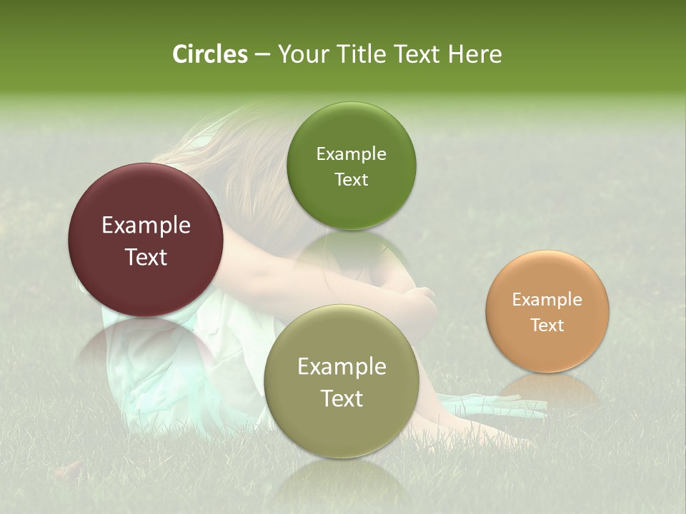 A Pouty Child In A Field. PowerPoint Template