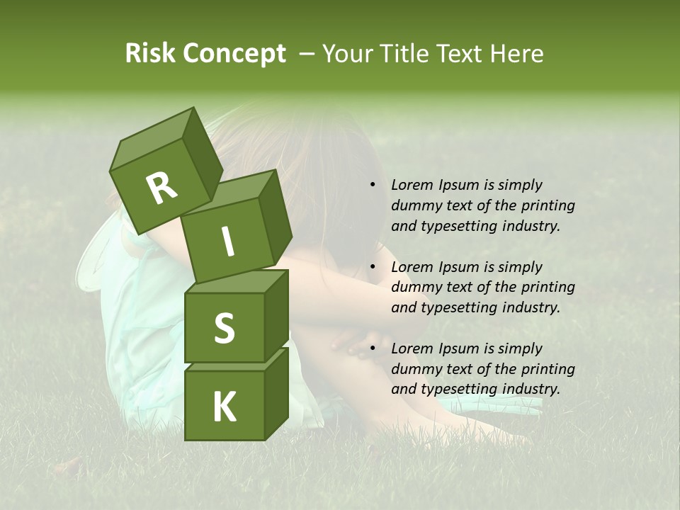 A Pouty Child In A Field. PowerPoint Template