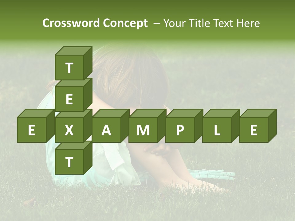 A Pouty Child In A Field. PowerPoint Template