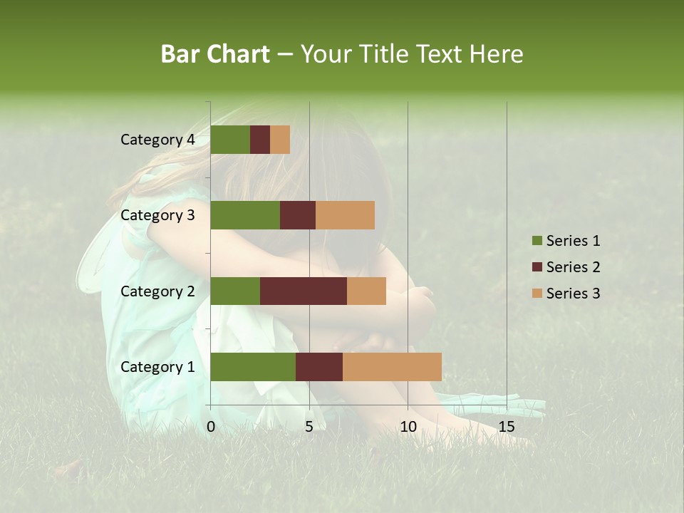 A Pouty Child In A Field. PowerPoint Template