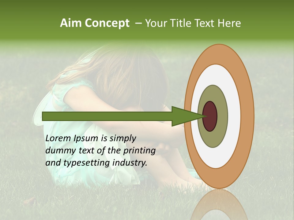 A Pouty Child In A Field. PowerPoint Template