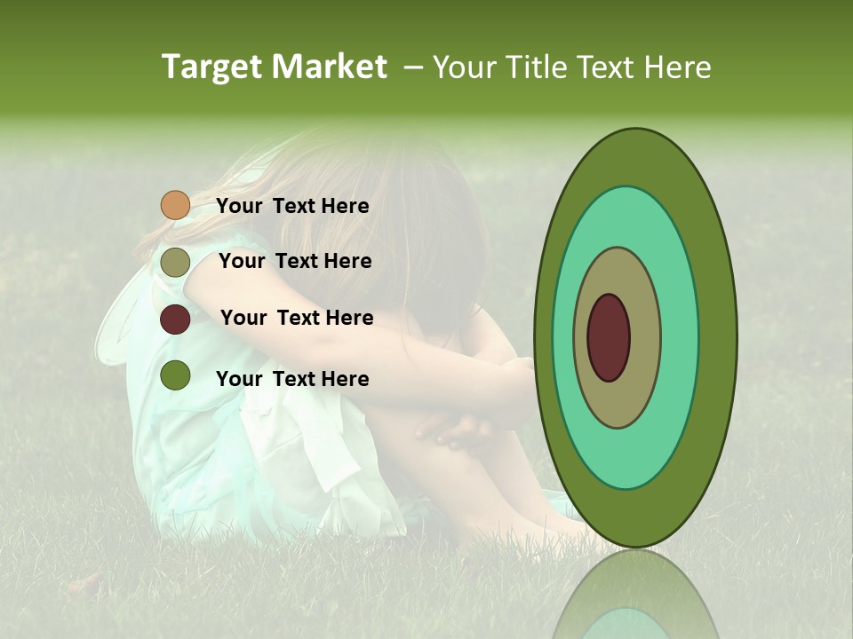 A Pouty Child In A Field. PowerPoint Template