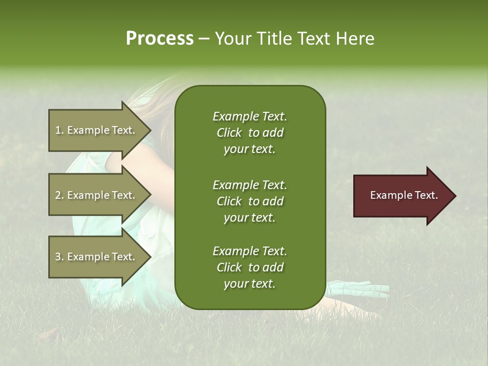 A Pouty Child In A Field. PowerPoint Template