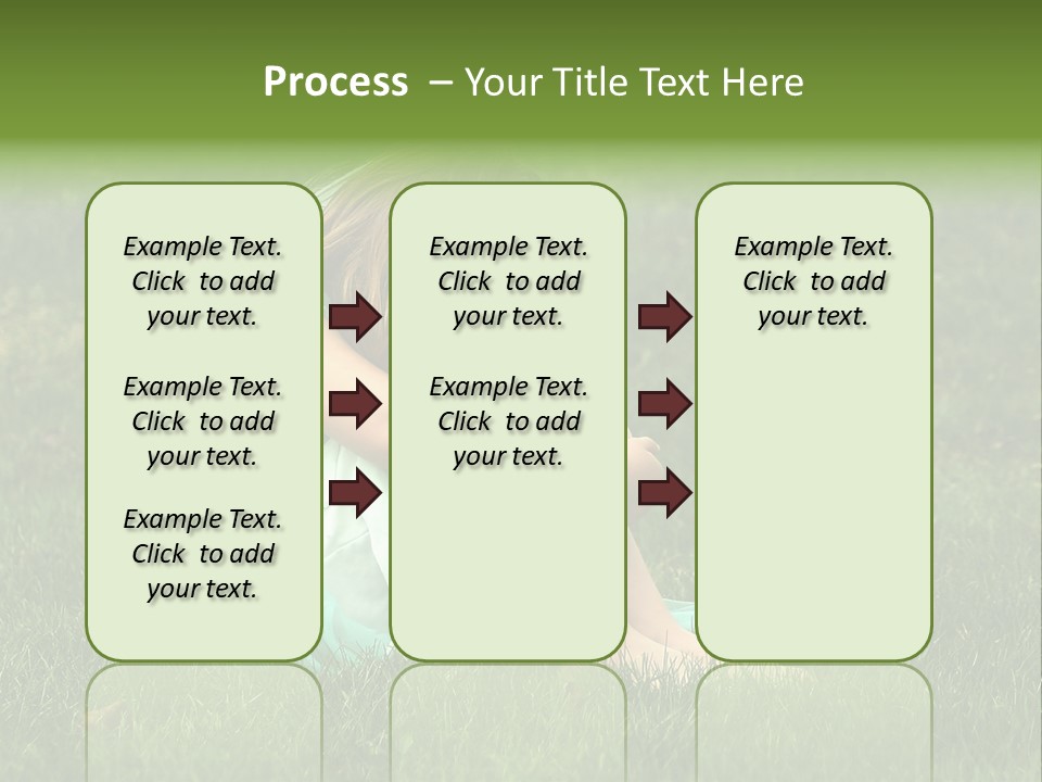 A Pouty Child In A Field. PowerPoint Template