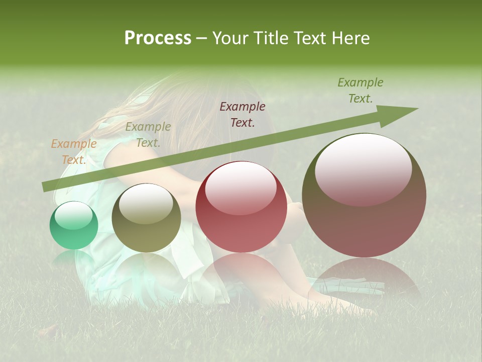 A Pouty Child In A Field. PowerPoint Template