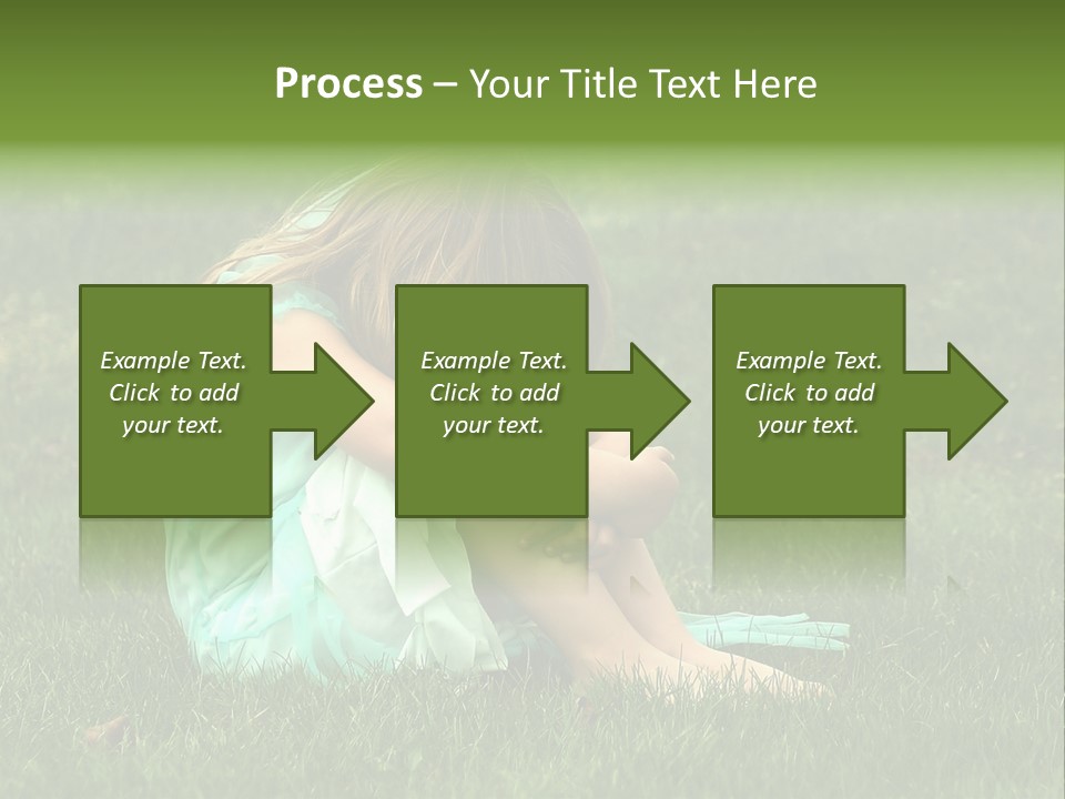 A Pouty Child In A Field. PowerPoint Template