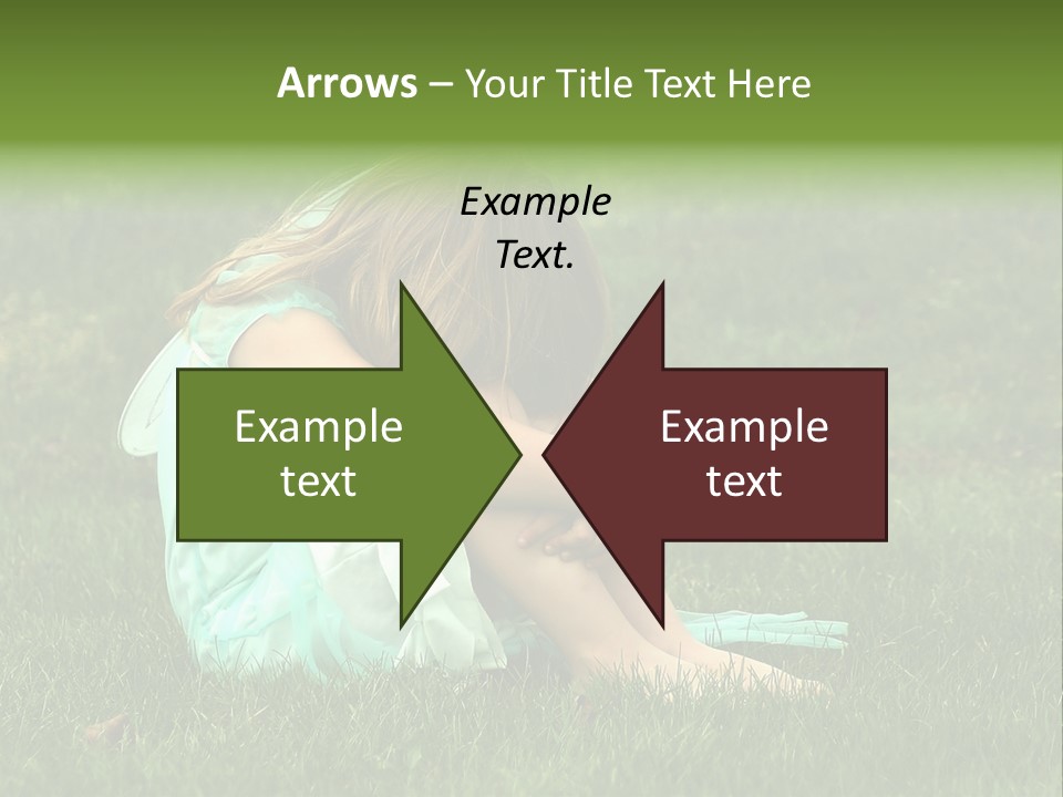 A Pouty Child In A Field. PowerPoint Template