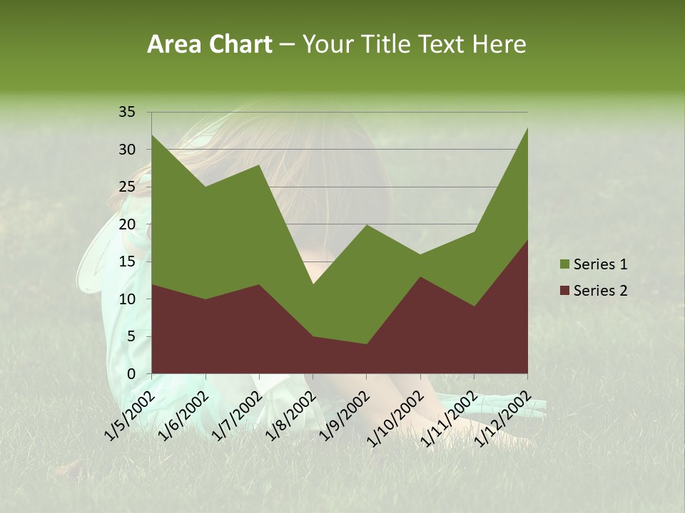 A Pouty Child In A Field. PowerPoint Template