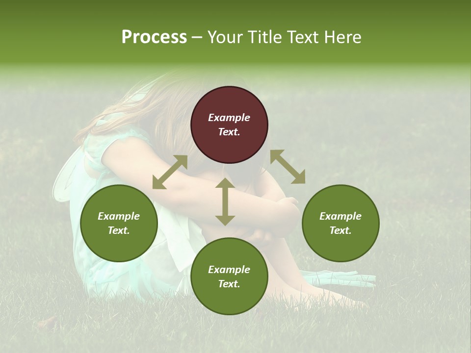 A Pouty Child In A Field. PowerPoint Template