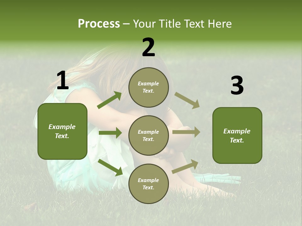 A Pouty Child In A Field. PowerPoint Template