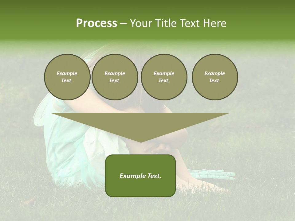 A Pouty Child In A Field. PowerPoint Template