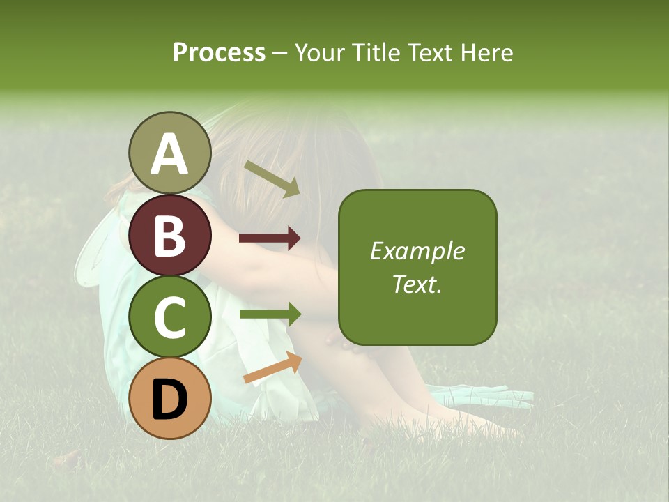 A Pouty Child In A Field. PowerPoint Template