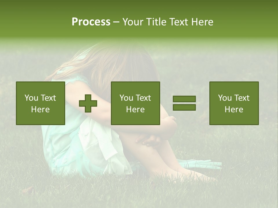 A Pouty Child In A Field. PowerPoint Template