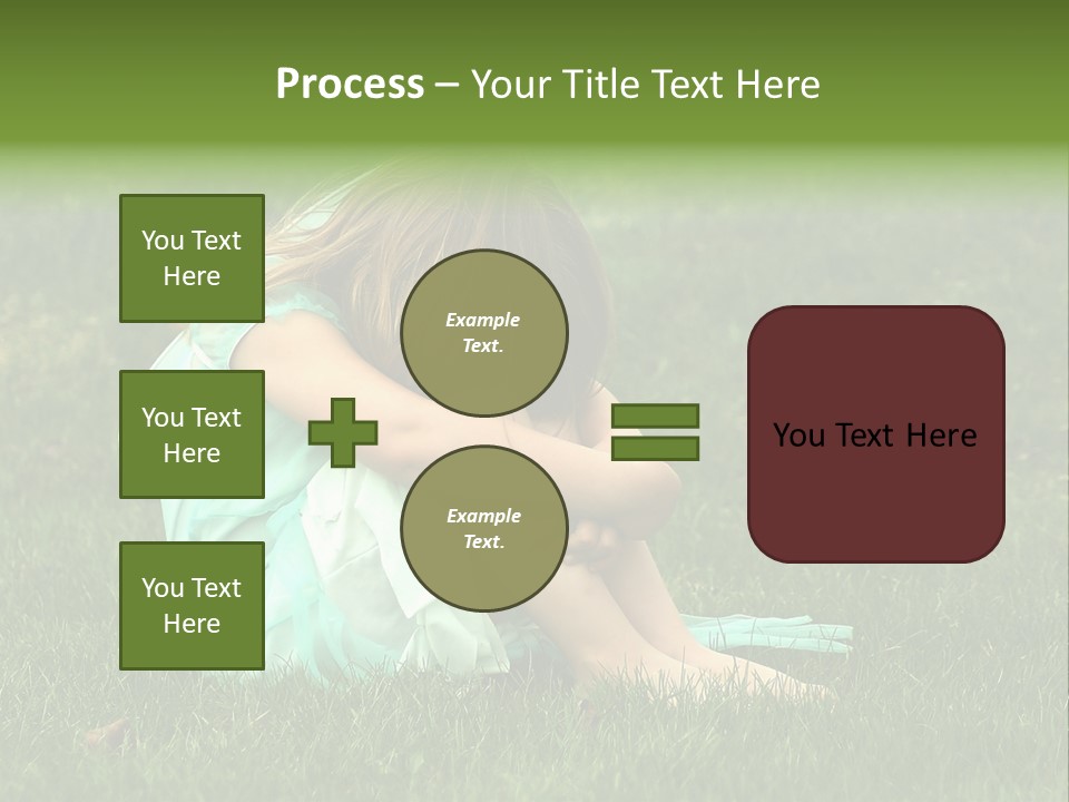 A Pouty Child In A Field. PowerPoint Template