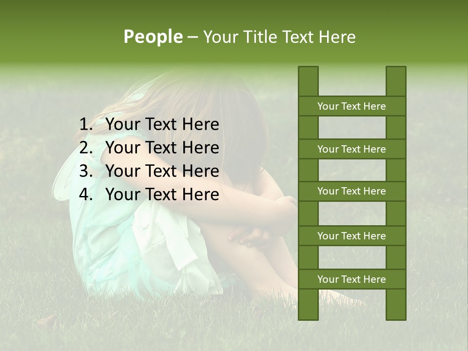 A Pouty Child In A Field. PowerPoint Template
