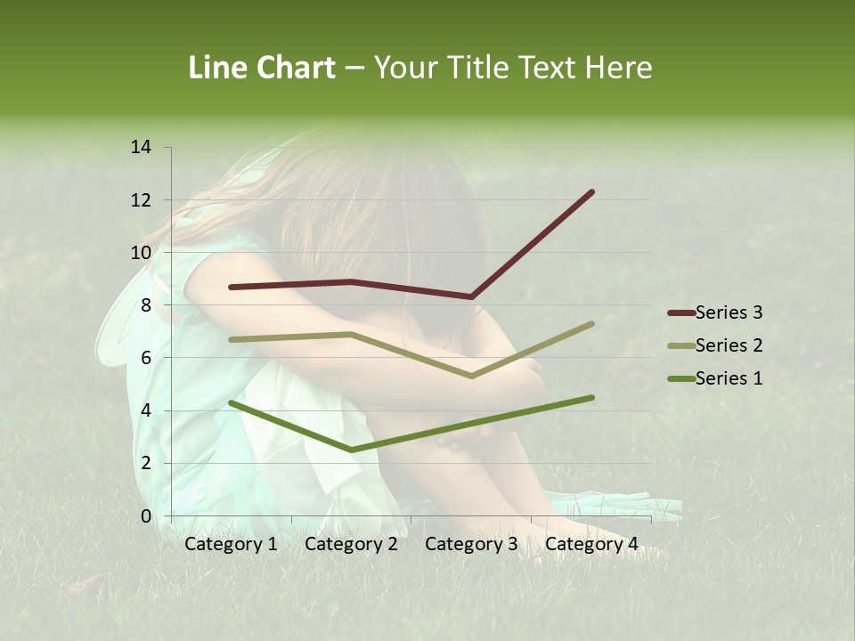 A Pouty Child In A Field. PowerPoint Template