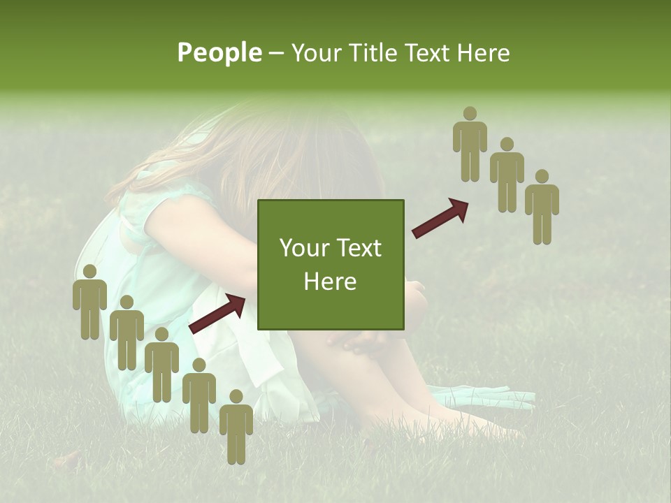 A Pouty Child In A Field. PowerPoint Template
