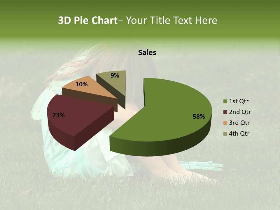 A Pouty Child In A Field. PowerPoint Template