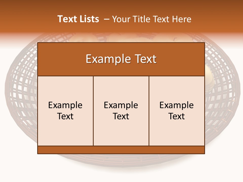 Golden Apples In Blank Basket On White Background PowerPoint Template