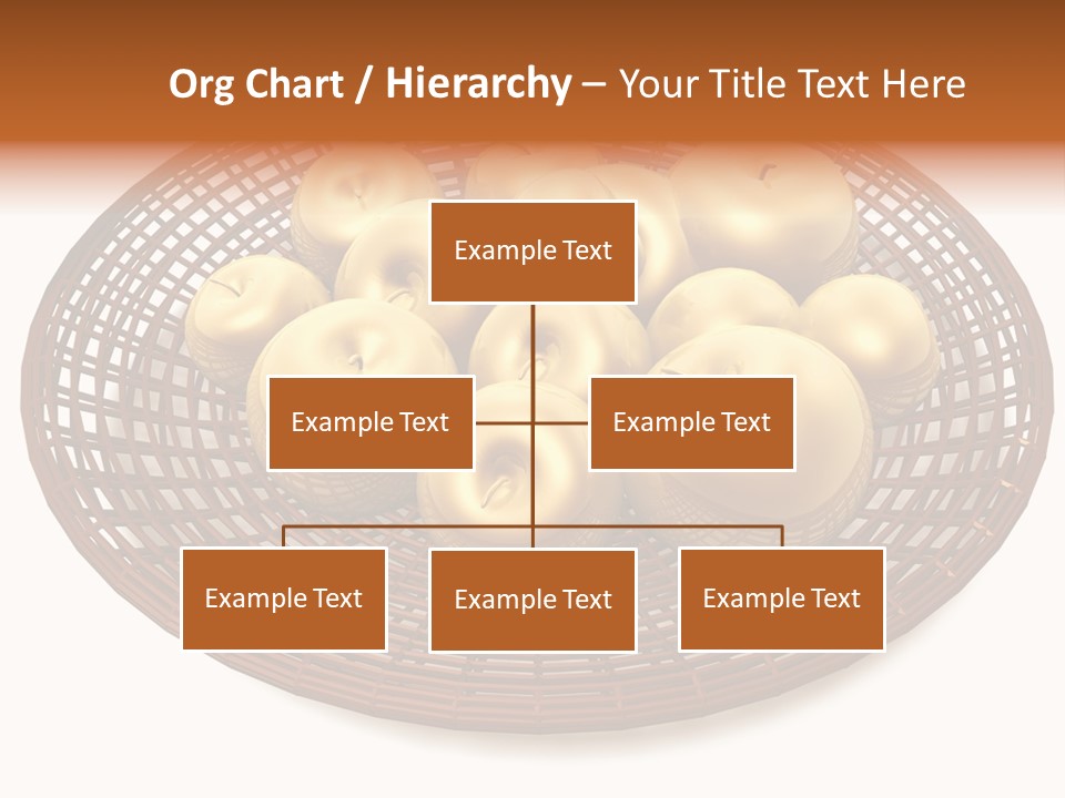 Golden Apples In Blank Basket On White Background PowerPoint Template