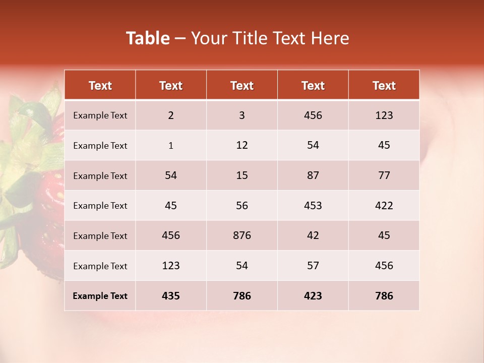 Beautiful Lips Holding A Strawberry PowerPoint Template